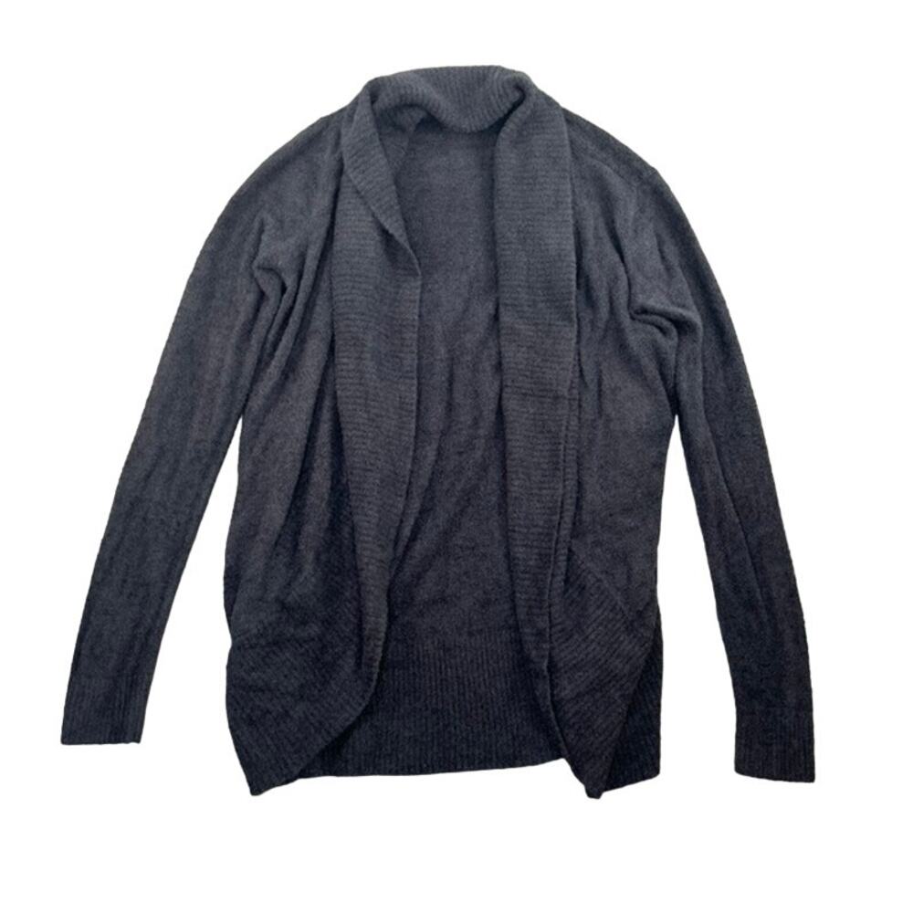 BAREFOOT DREAMS Sweater CozyChic Lite Rounded Circle Cardigan Charcoal Medium